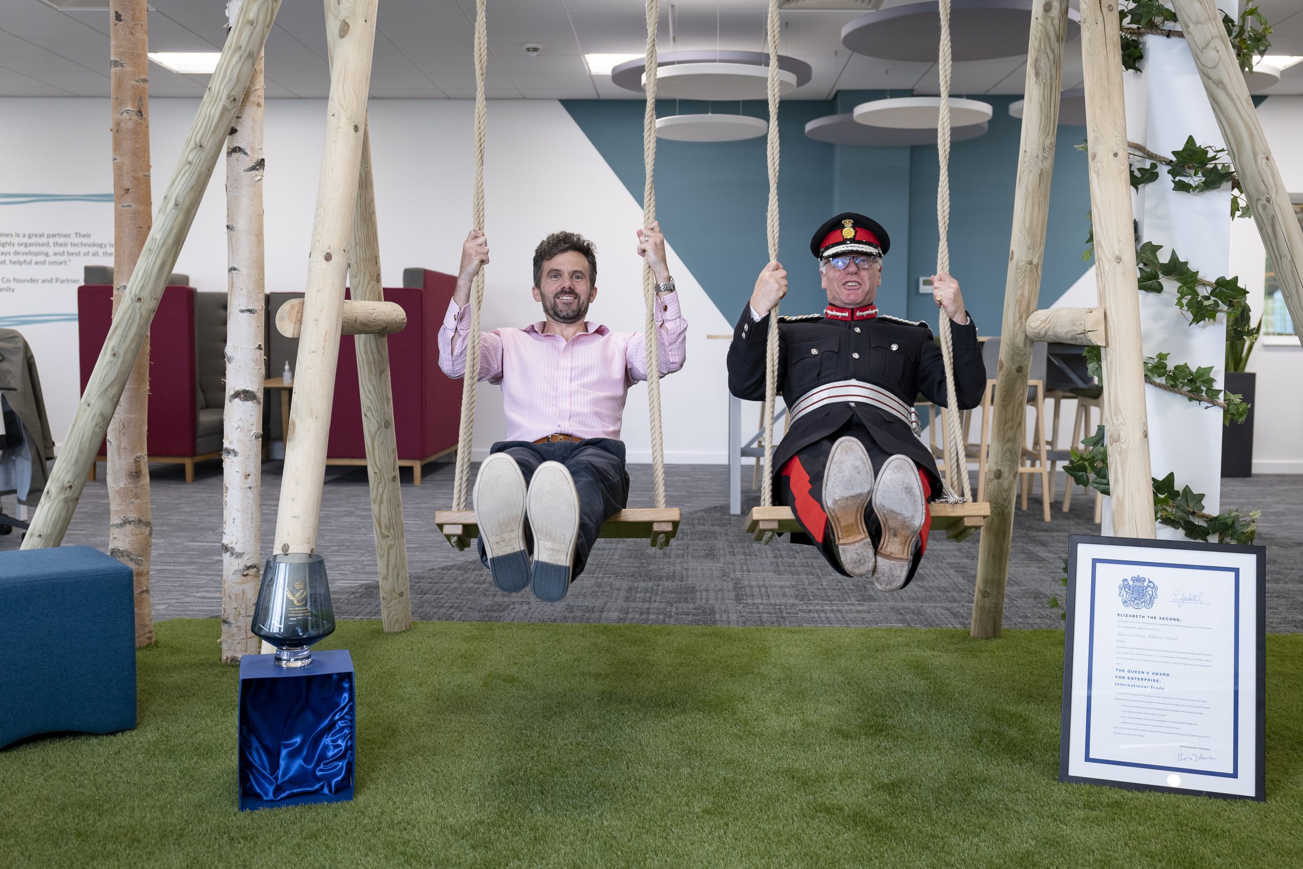 fun office play swing formal workplace