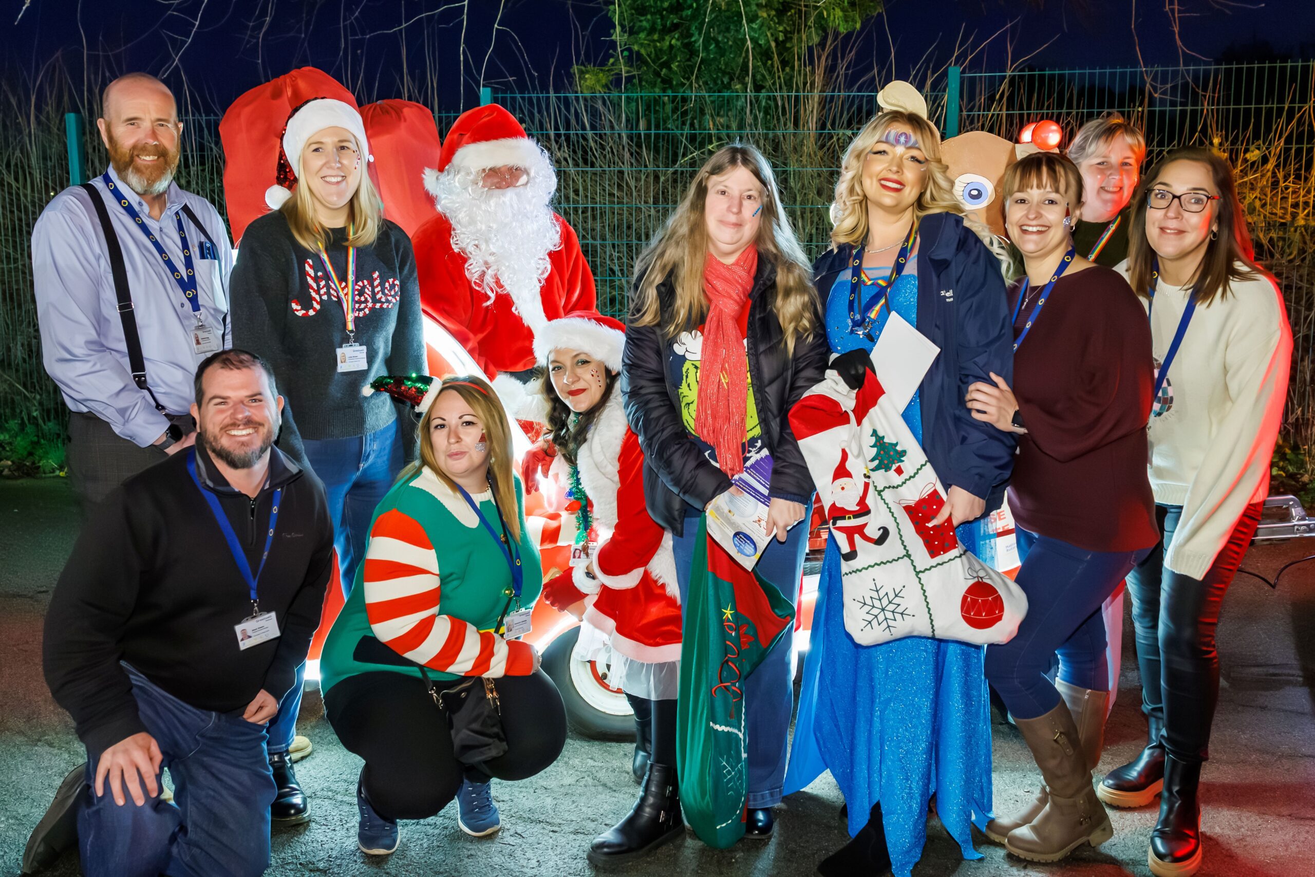 Very much at home spreading the festive cheer