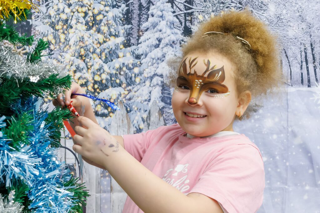 Very much at home spreading the festive cheer